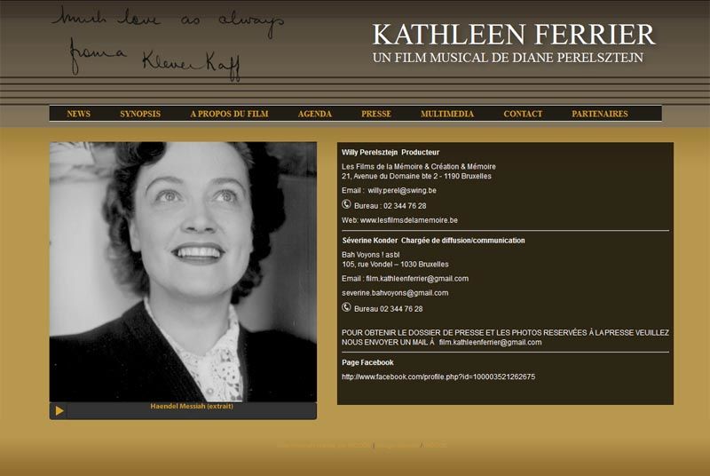 Création du site internet KathleenFerrier.be