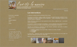 Site internet réalisé pour L'art et la manière